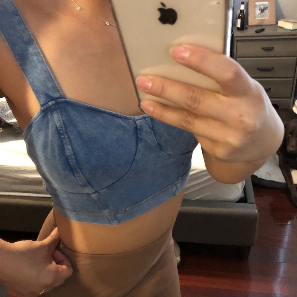 Denim colored crop - Picture 2 of 3